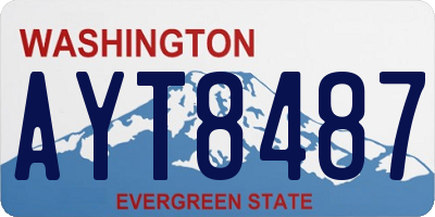 WA license plate AYT8487