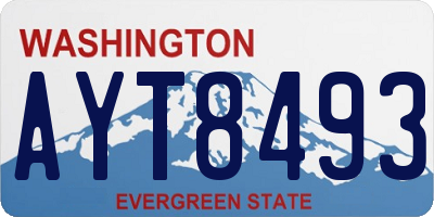 WA license plate AYT8493
