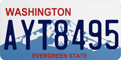 WA license plate AYT8495
