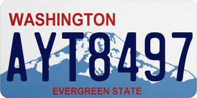 WA license plate AYT8497