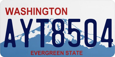 WA license plate AYT8504