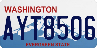 WA license plate AYT8506