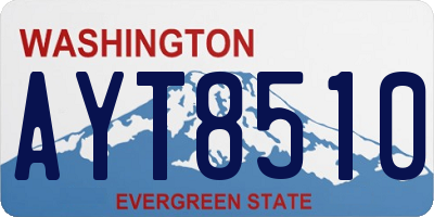 WA license plate AYT8510