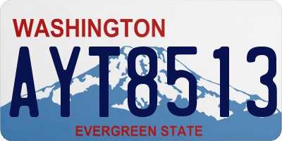 WA license plate AYT8513