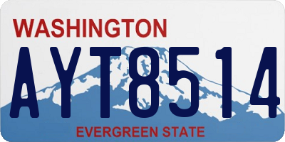 WA license plate AYT8514