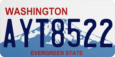 WA license plate AYT8522