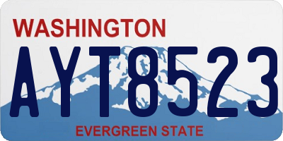 WA license plate AYT8523