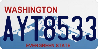 WA license plate AYT8533