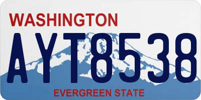 WA license plate AYT8538