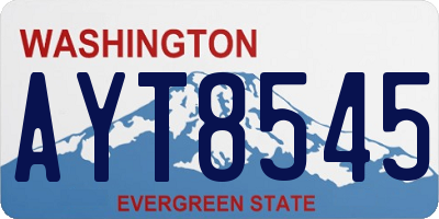 WA license plate AYT8545