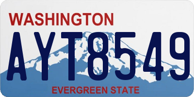 WA license plate AYT8549