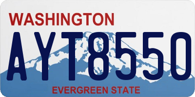 WA license plate AYT8550