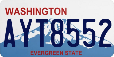WA license plate AYT8552