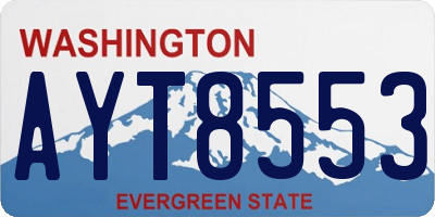 WA license plate AYT8553