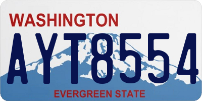 WA license plate AYT8554