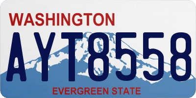 WA license plate AYT8558