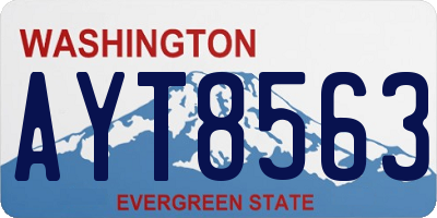 WA license plate AYT8563
