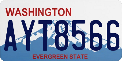 WA license plate AYT8566