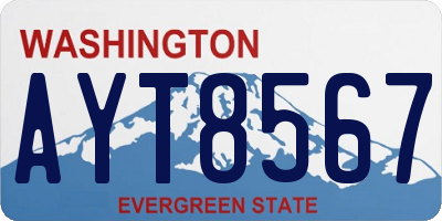 WA license plate AYT8567