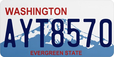 WA license plate AYT8570