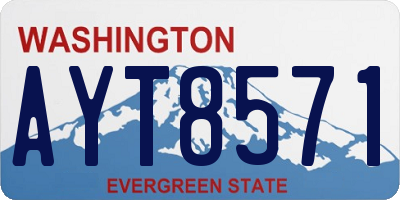 WA license plate AYT8571