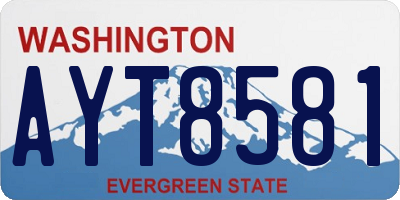 WA license plate AYT8581