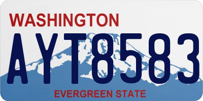 WA license plate AYT8583