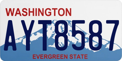 WA license plate AYT8587