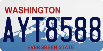 WA license plate AYT8588