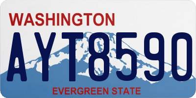 WA license plate AYT8590