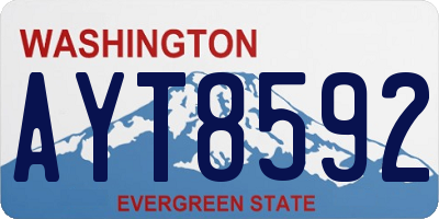 WA license plate AYT8592