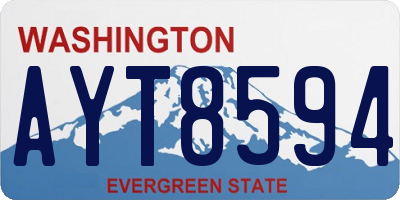WA license plate AYT8594