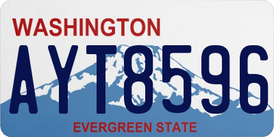 WA license plate AYT8596