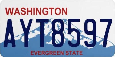 WA license plate AYT8597