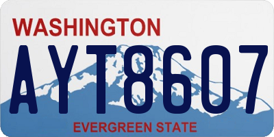 WA license plate AYT8607