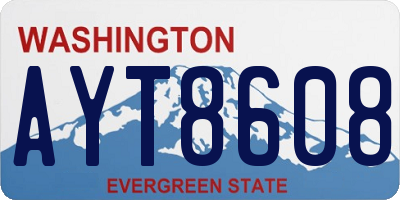 WA license plate AYT8608