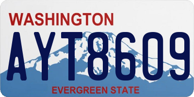 WA license plate AYT8609