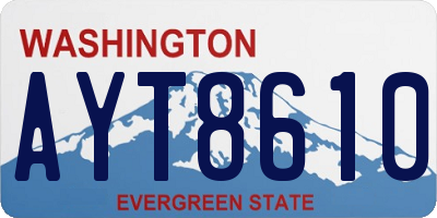 WA license plate AYT8610