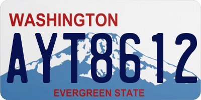WA license plate AYT8612