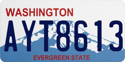 WA license plate AYT8613