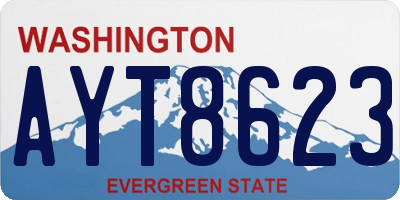 WA license plate AYT8623
