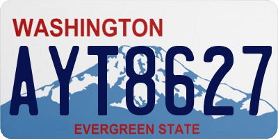 WA license plate AYT8627
