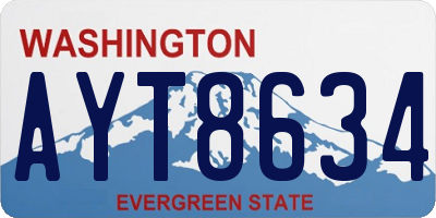 WA license plate AYT8634