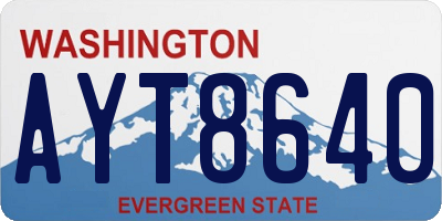 WA license plate AYT8640
