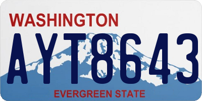 WA license plate AYT8643