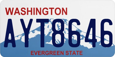 WA license plate AYT8646