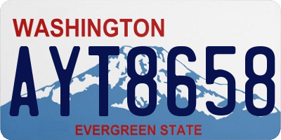 WA license plate AYT8658