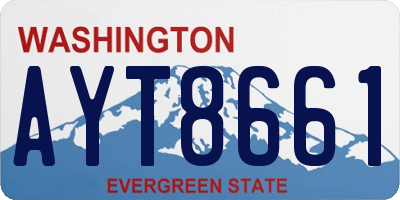 WA license plate AYT8661