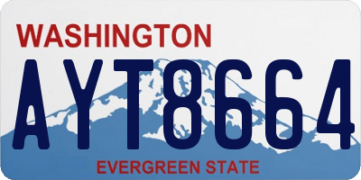 WA license plate AYT8664