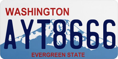 WA license plate AYT8666
